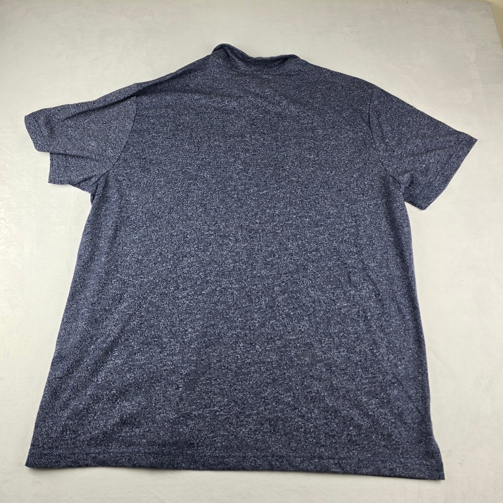 New Era Mens 2XL Blue Heather Polo Shirt Short Sleeve Logo‎ Casual Golf - Picture 9 of 9